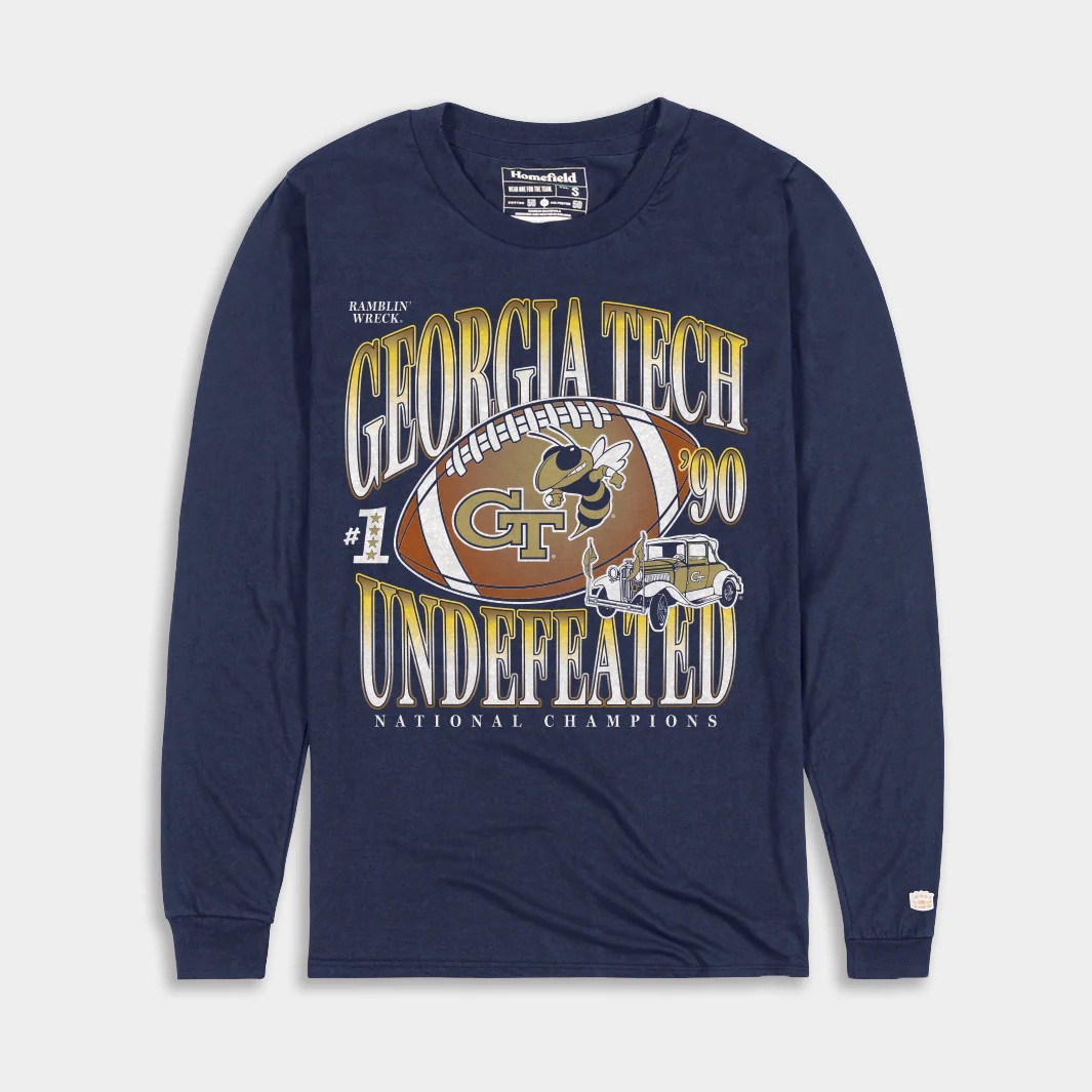 Georgia Tech Football 1990 Undefeated National Champs Long Sleeve