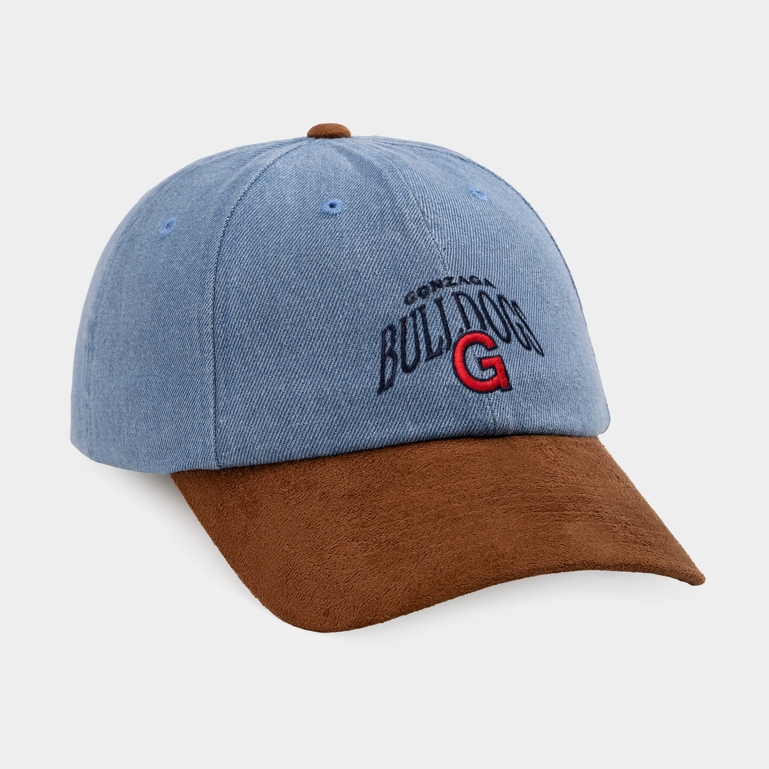 Gonzaga Bulldogs Denim and Suede Dad Hat - Image 2