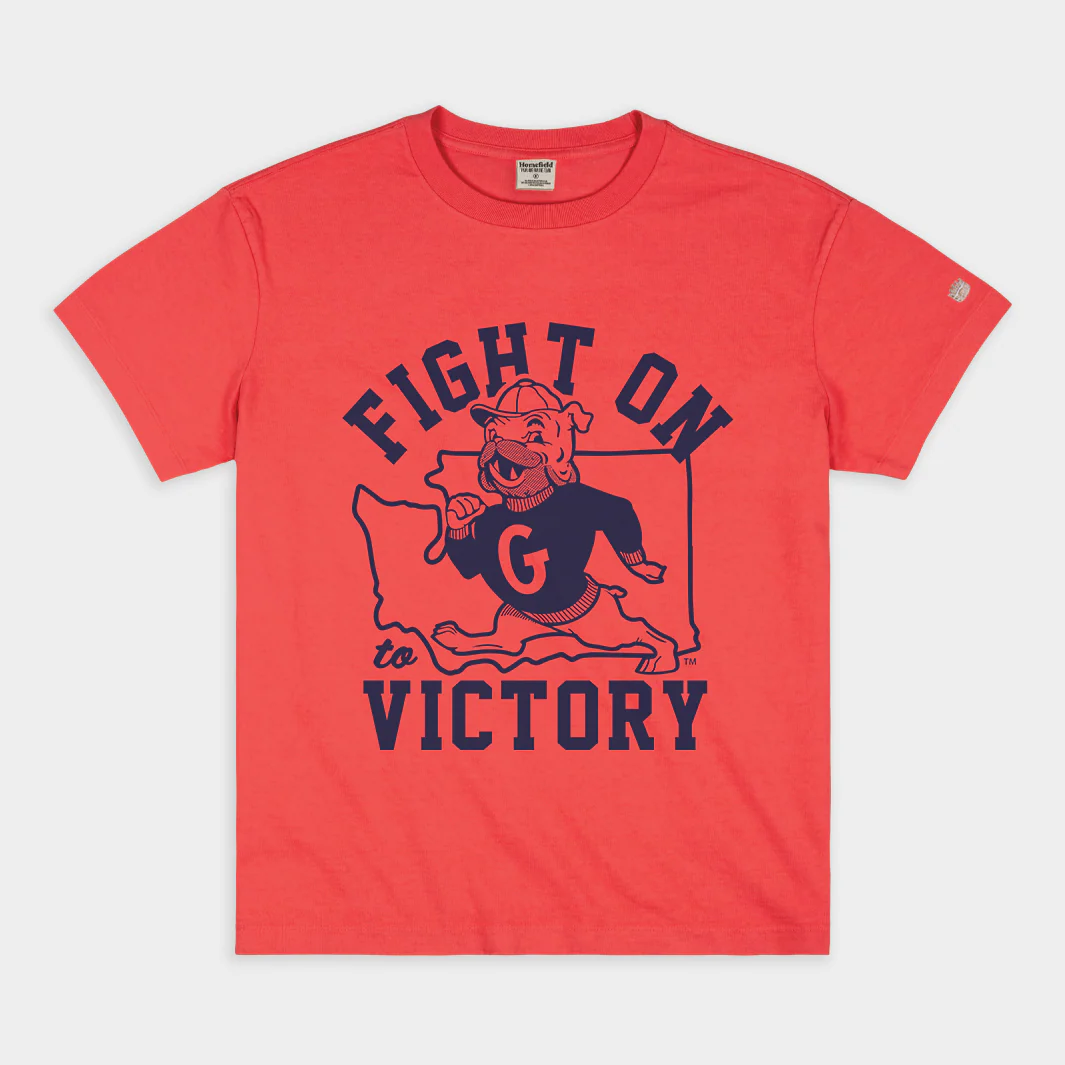 Gonzaga "Fight on to Victory" Vintage Heavyweight Tee