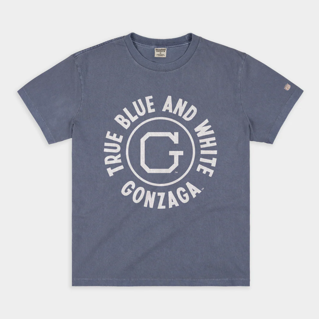 Gonzaga Vintage Basketball Half Court Heavyweight Tee