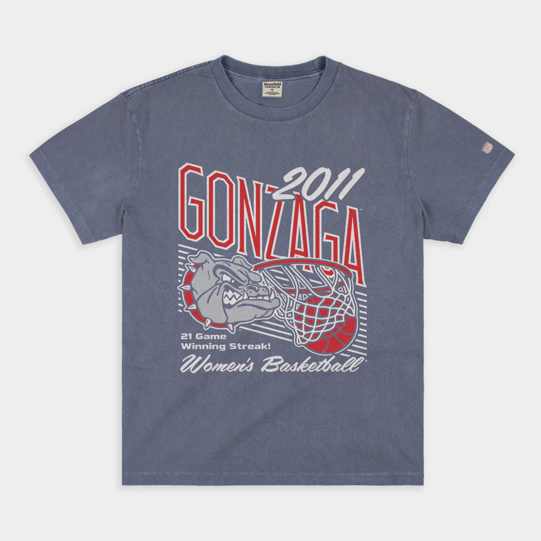 Gonzaga Women's Basketball 2011 Win Streak Vintage Heavyweight Tee
