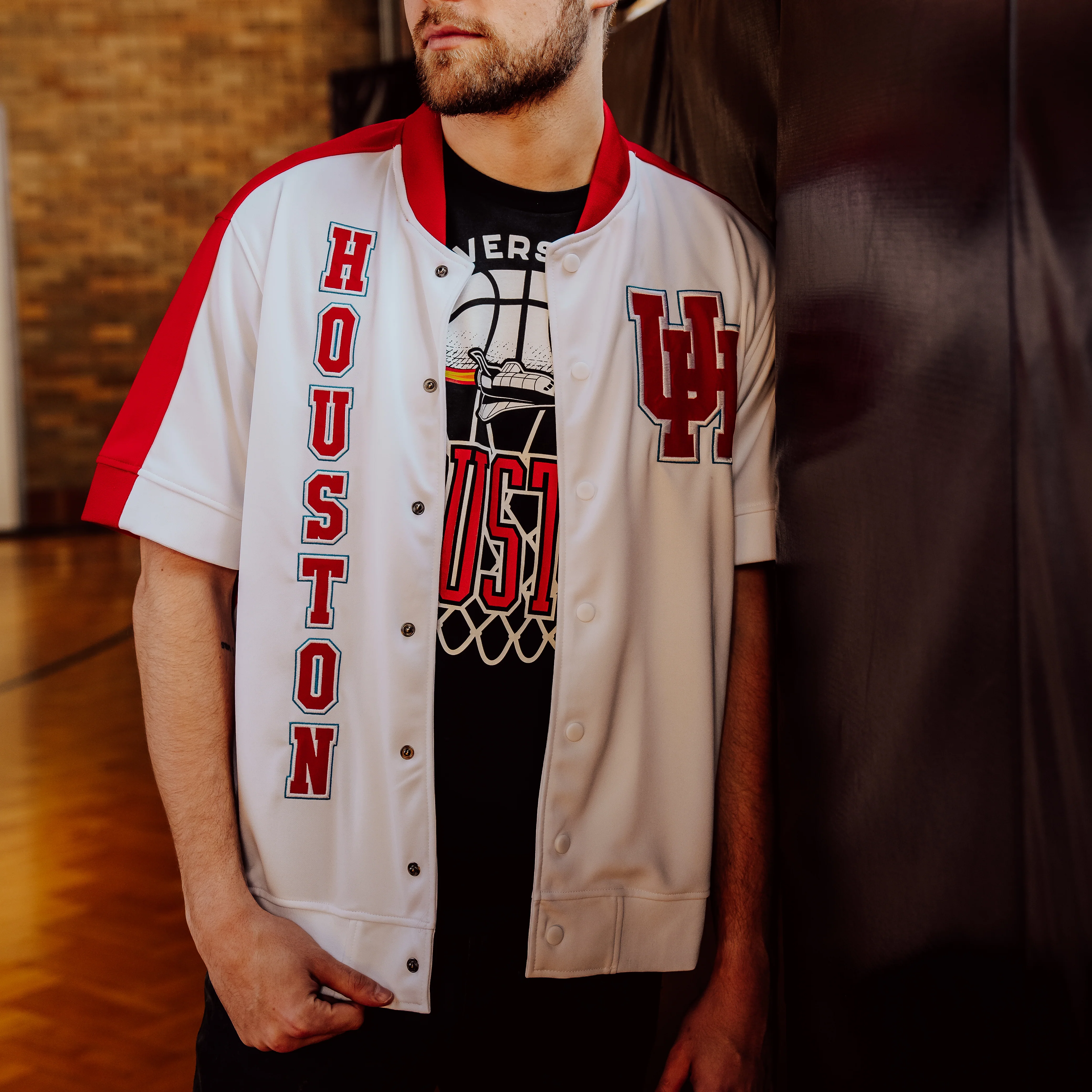 Houston 1980s Vintage Phi Slama Jama Shooting Shirt - Image 3