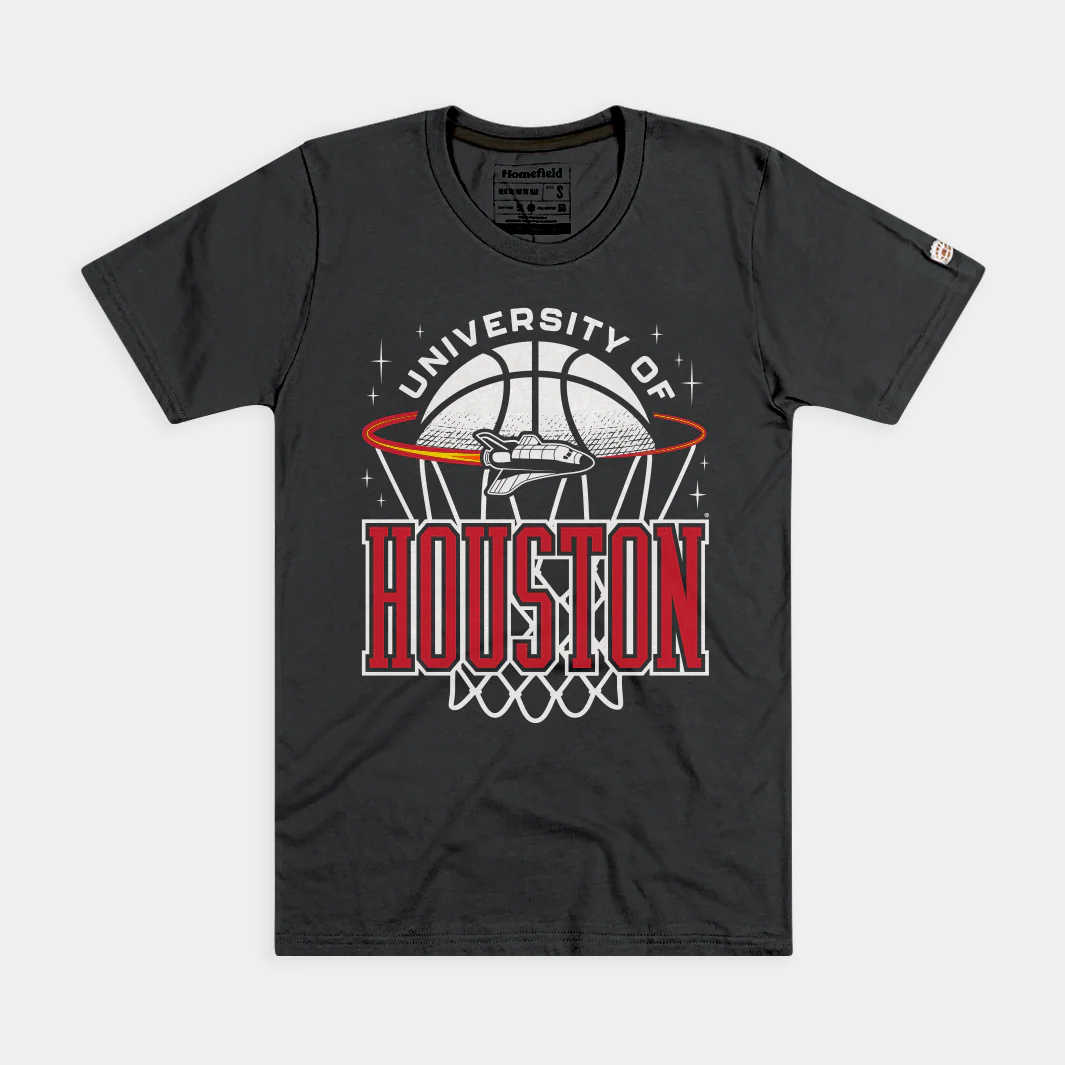 Houston Cougars Basketball Retro Rocket Tee