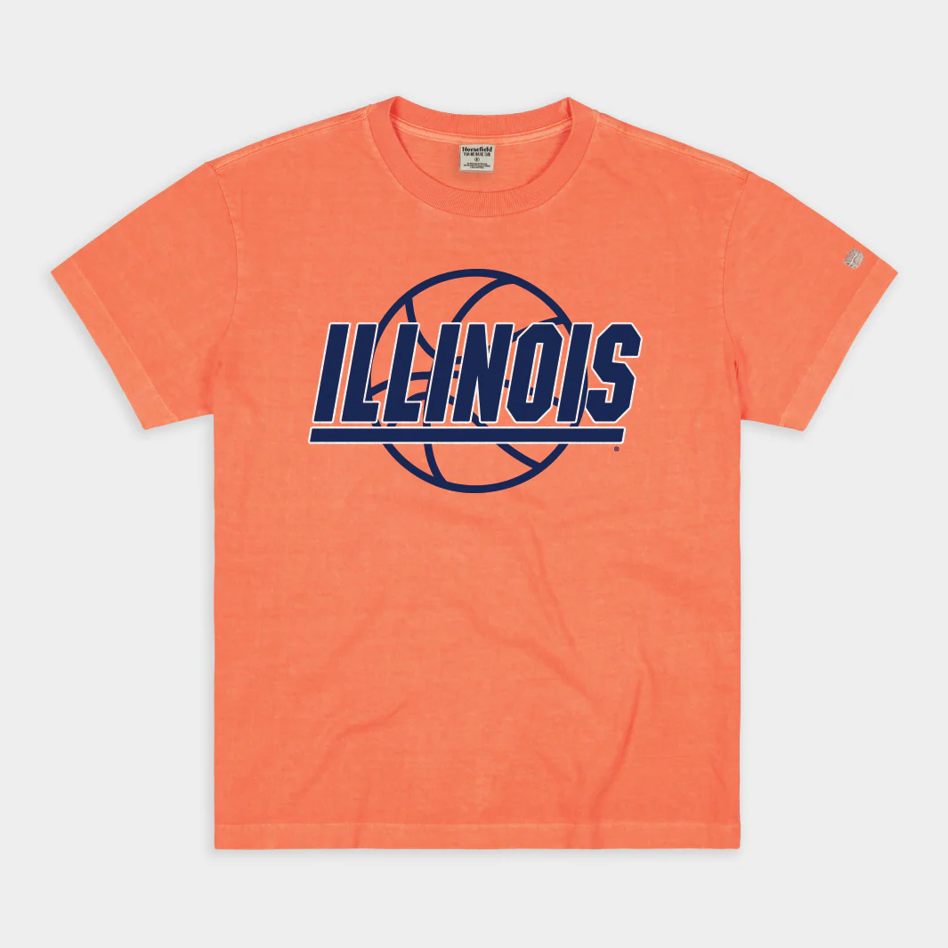 Illinois Basketball Retro Logo Heavyweight Tee