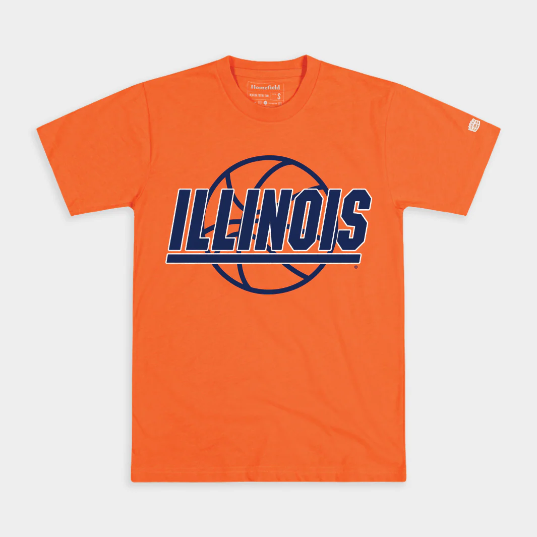Illinois Basketball Retro Logo Tee