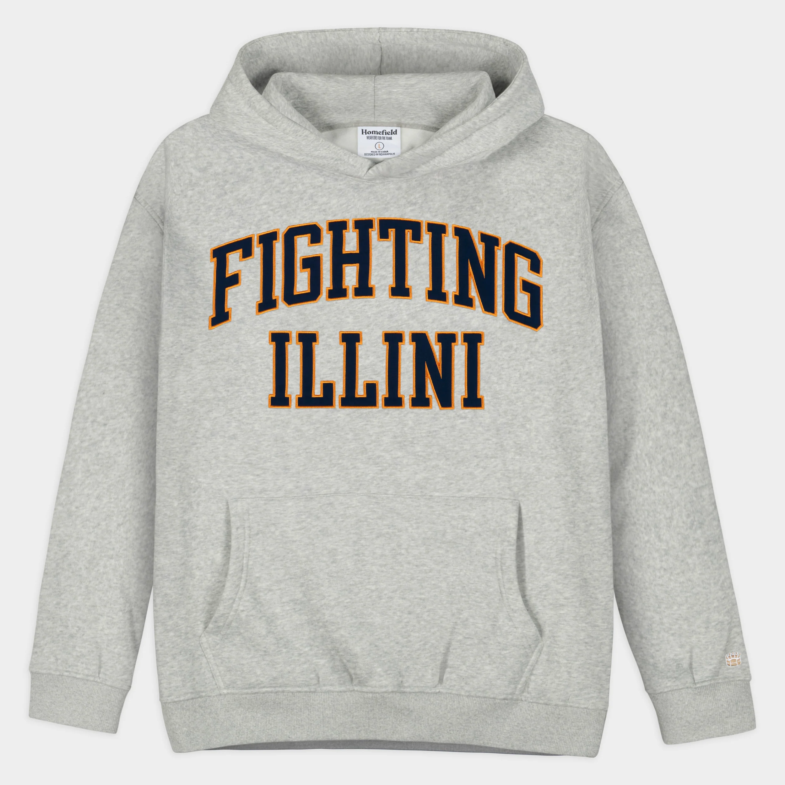 Illinois Fighting Illini 1980s Applique Heavyweight Hoodie