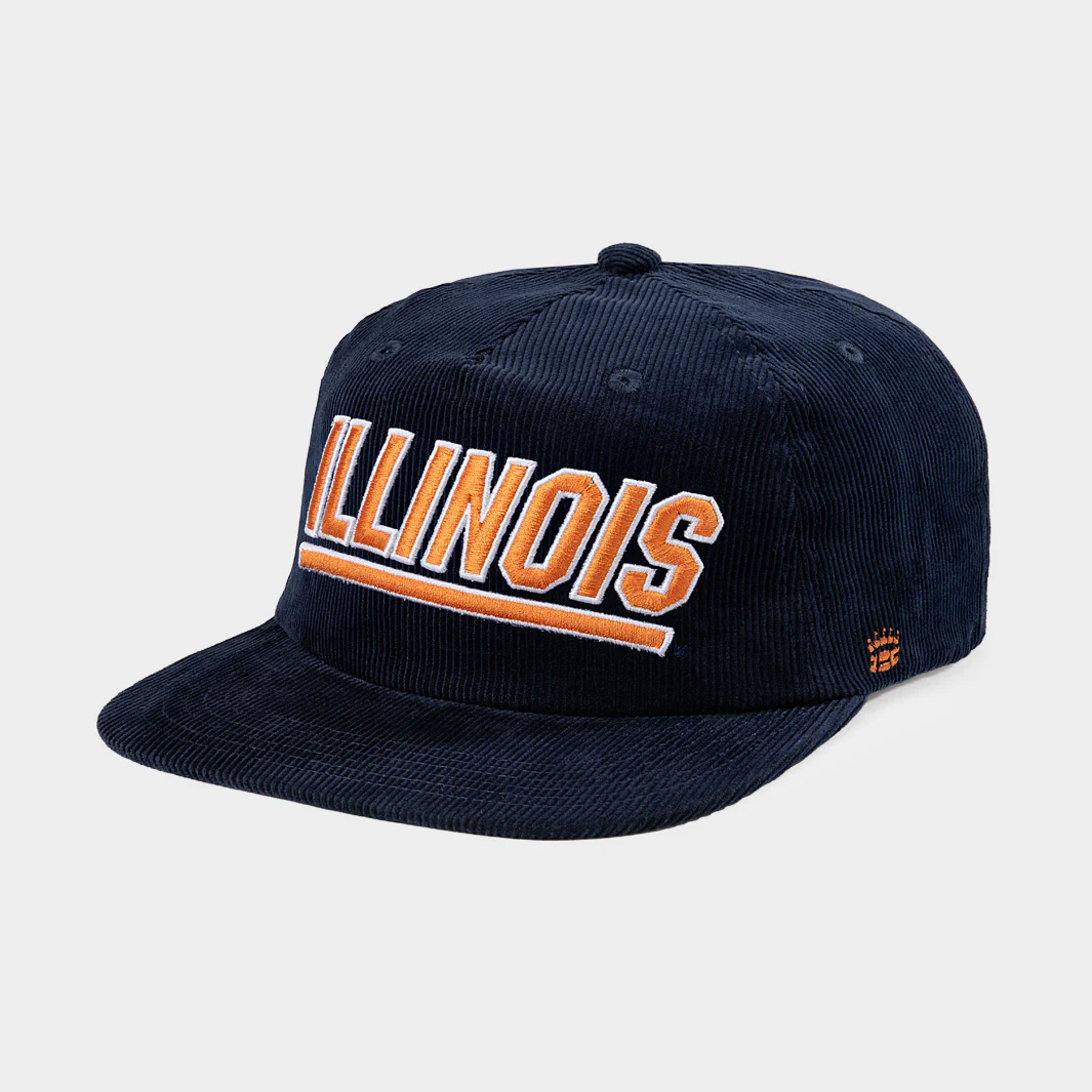 Illinois Fighting Illini Classic Wordmark Corduroy Hat