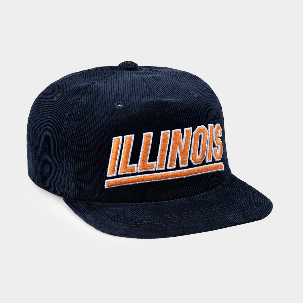 Illinois Fighting Illini Classic Wordmark Corduroy Hat - Image 2
