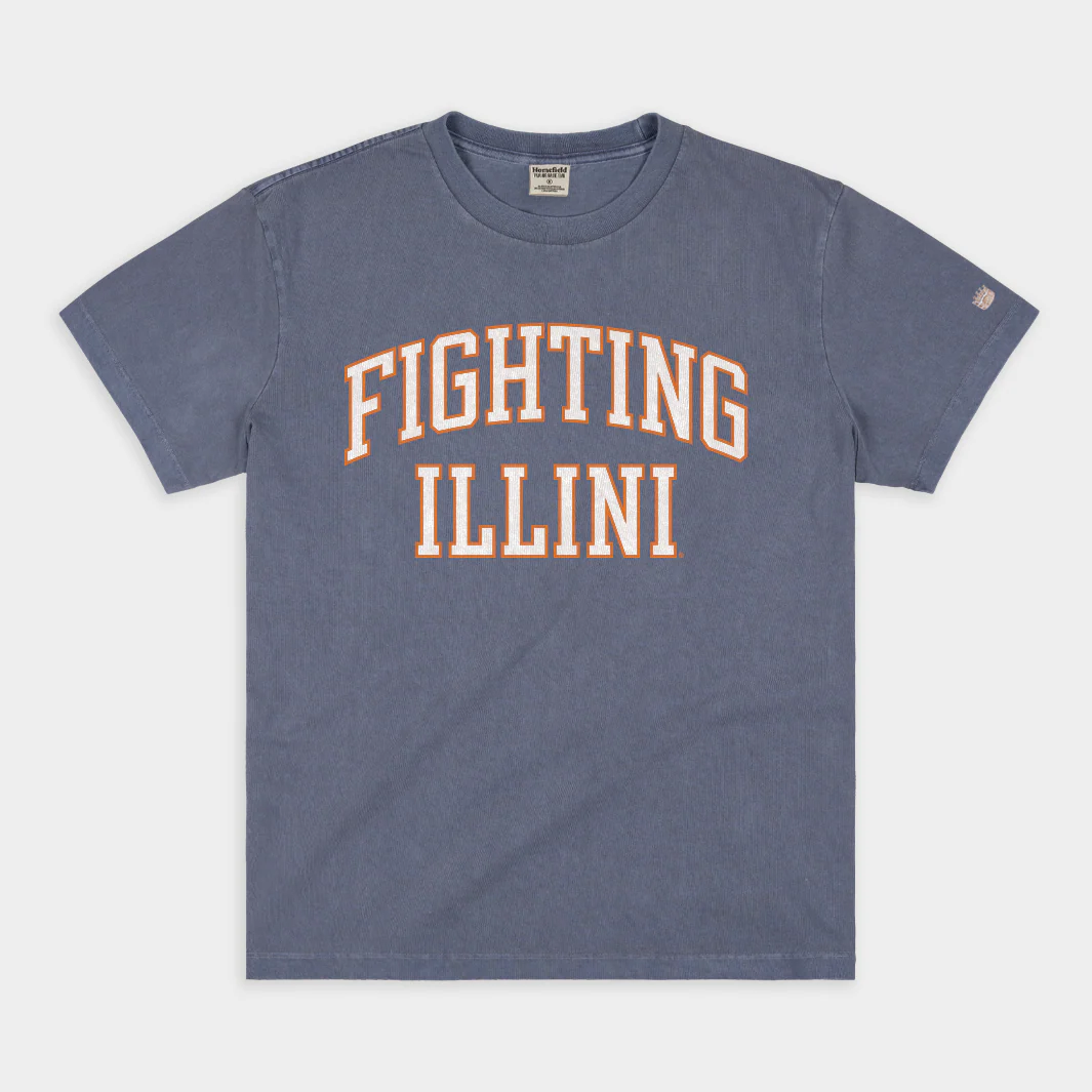 Illinois Fighting Illini Navy Vintage Heavyweight Tee