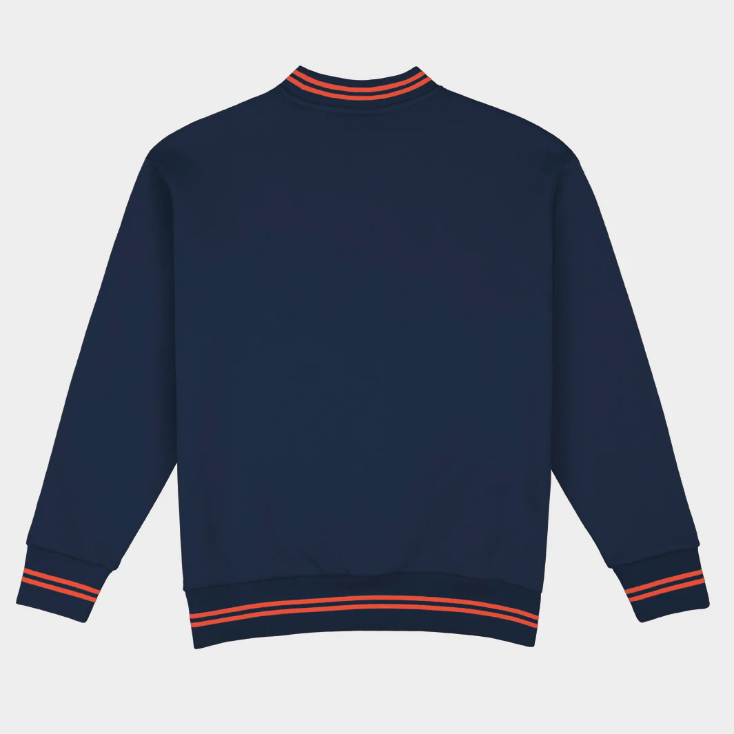 Illinois Football Embroidered Tri-Stripe Crewneck - Image 2