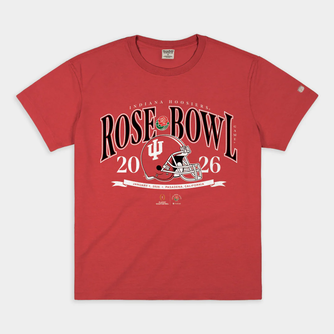 Indiana 2026 Rose Bowl Crimson Heavyweight Tee