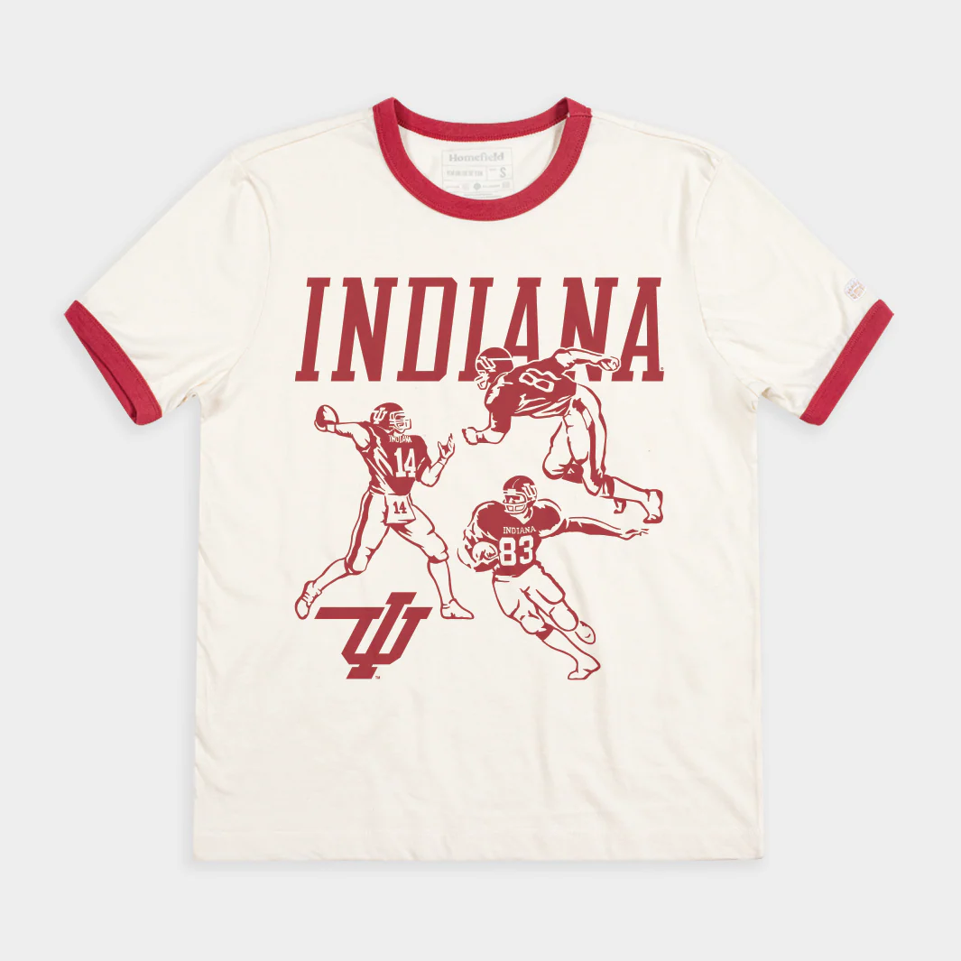 Indiana Football 1983 "Flying IU" Logo Ringer Tee