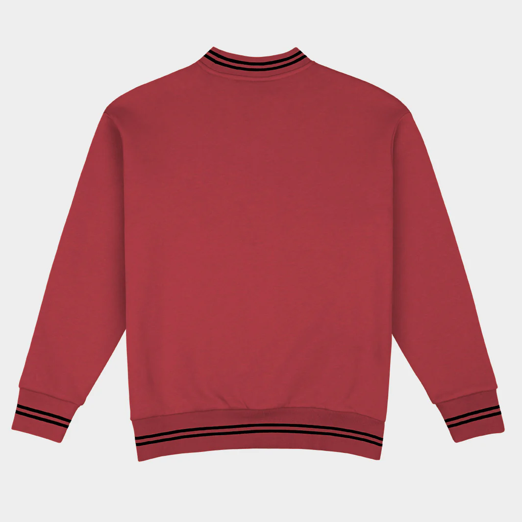 Indiana Football Embroidered Tri-Stripe Crewneck - Image 2
