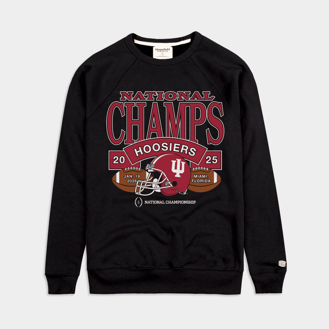 Indiana Hoosiers 2025 CFP National Champs Football Crewneck