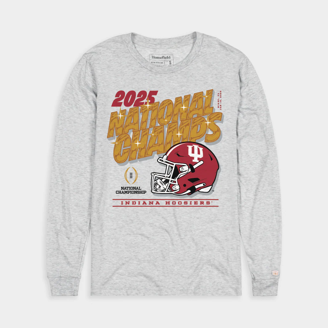 Indiana Hoosiers 2025 CFP National Champs Gold Long Sleeve