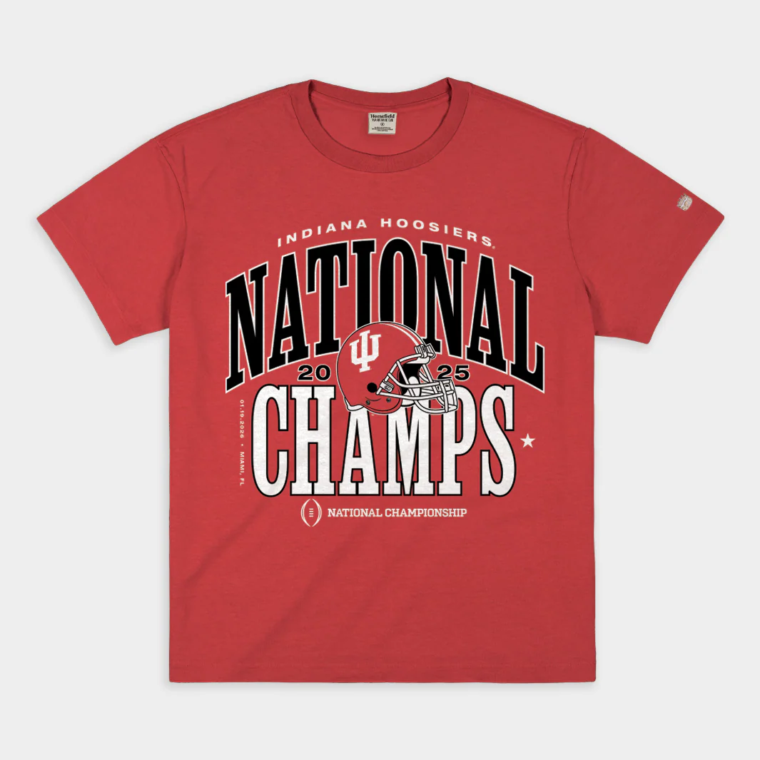 Indiana Hoosiers 2025 CFP National Champs Helmet Heavyweight Tee