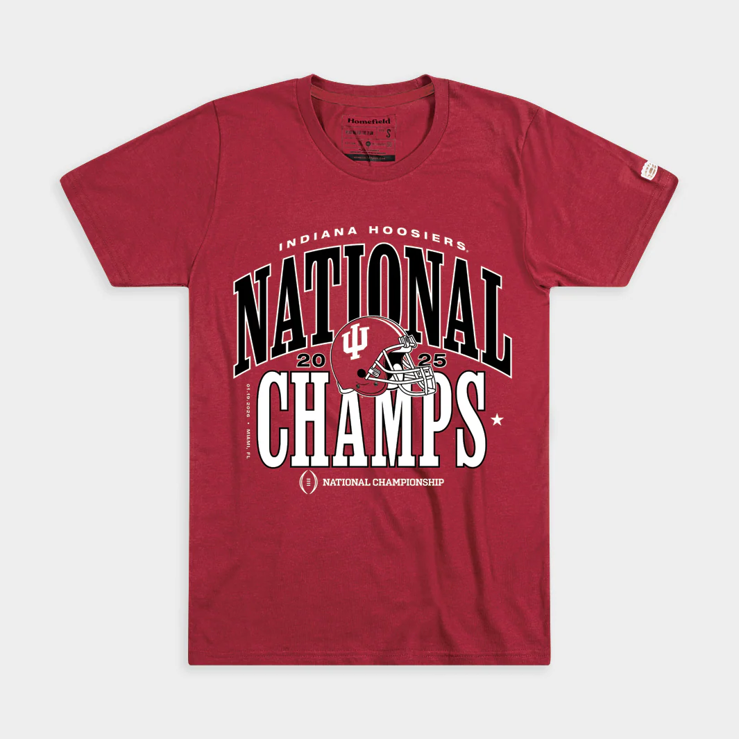 Indiana Hoosiers 2025 CFP National Champs Helmet Tee