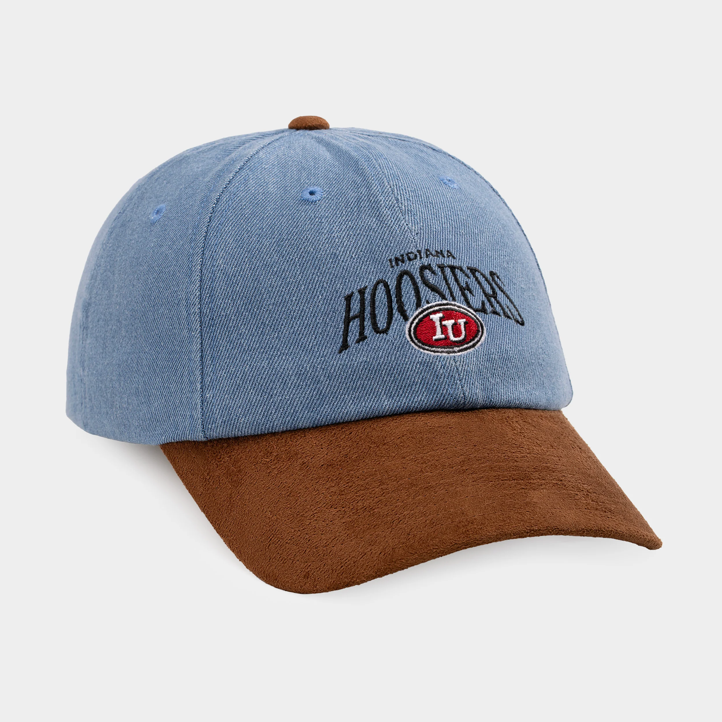 Indiana Hoosiers Denim and Suede Dad Hat - Image 2