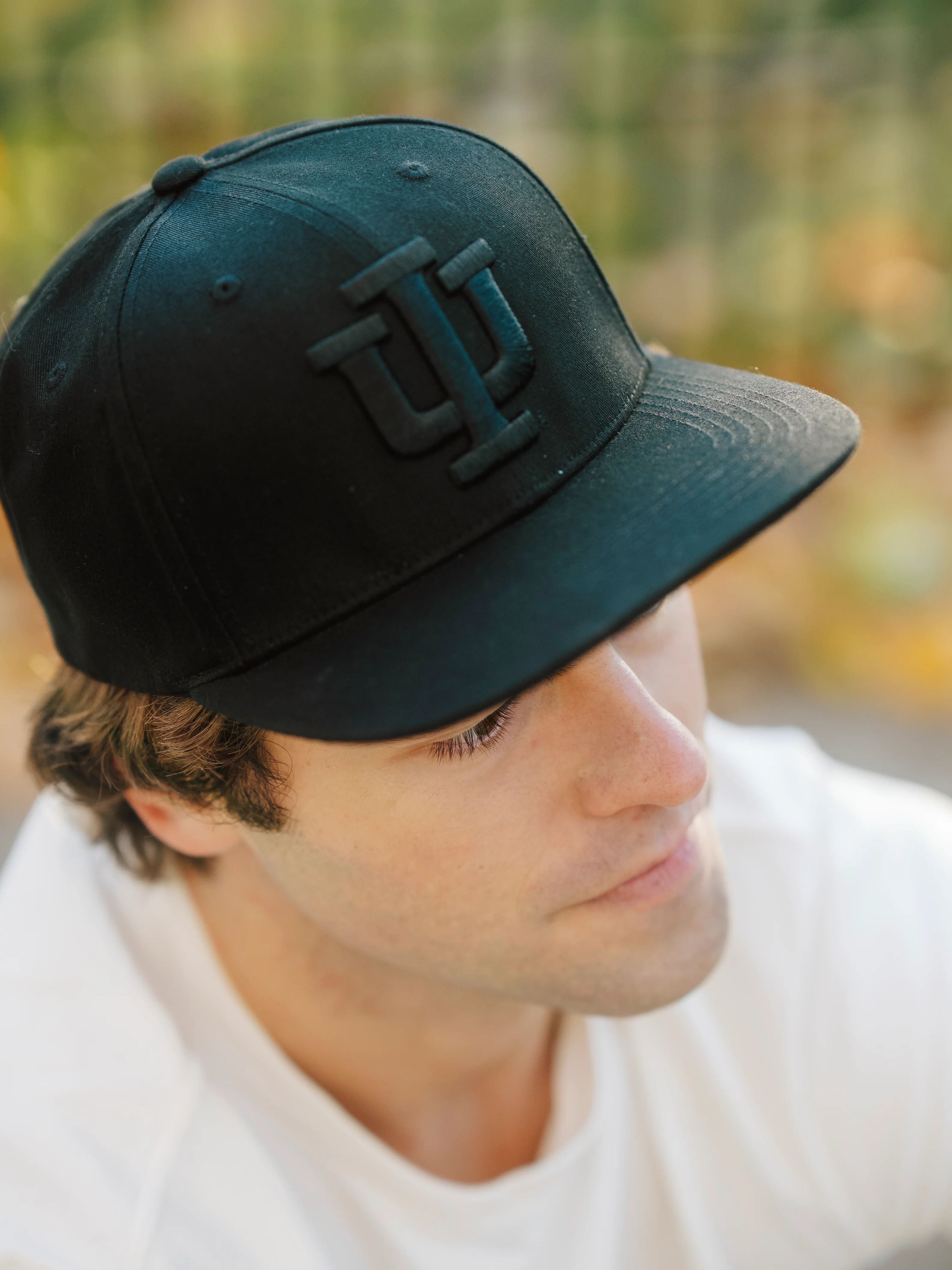 Indiana Hoosiers Logo Blackout Snapback Hat - Image 4