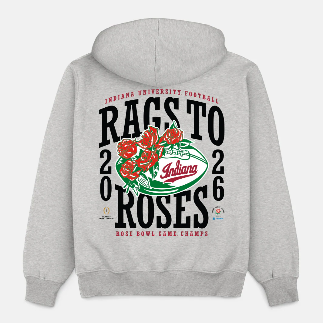 Indiana "Rags to Roses" 2026 Rose Bowl Champs Heavyweight Hoodie - Image 2