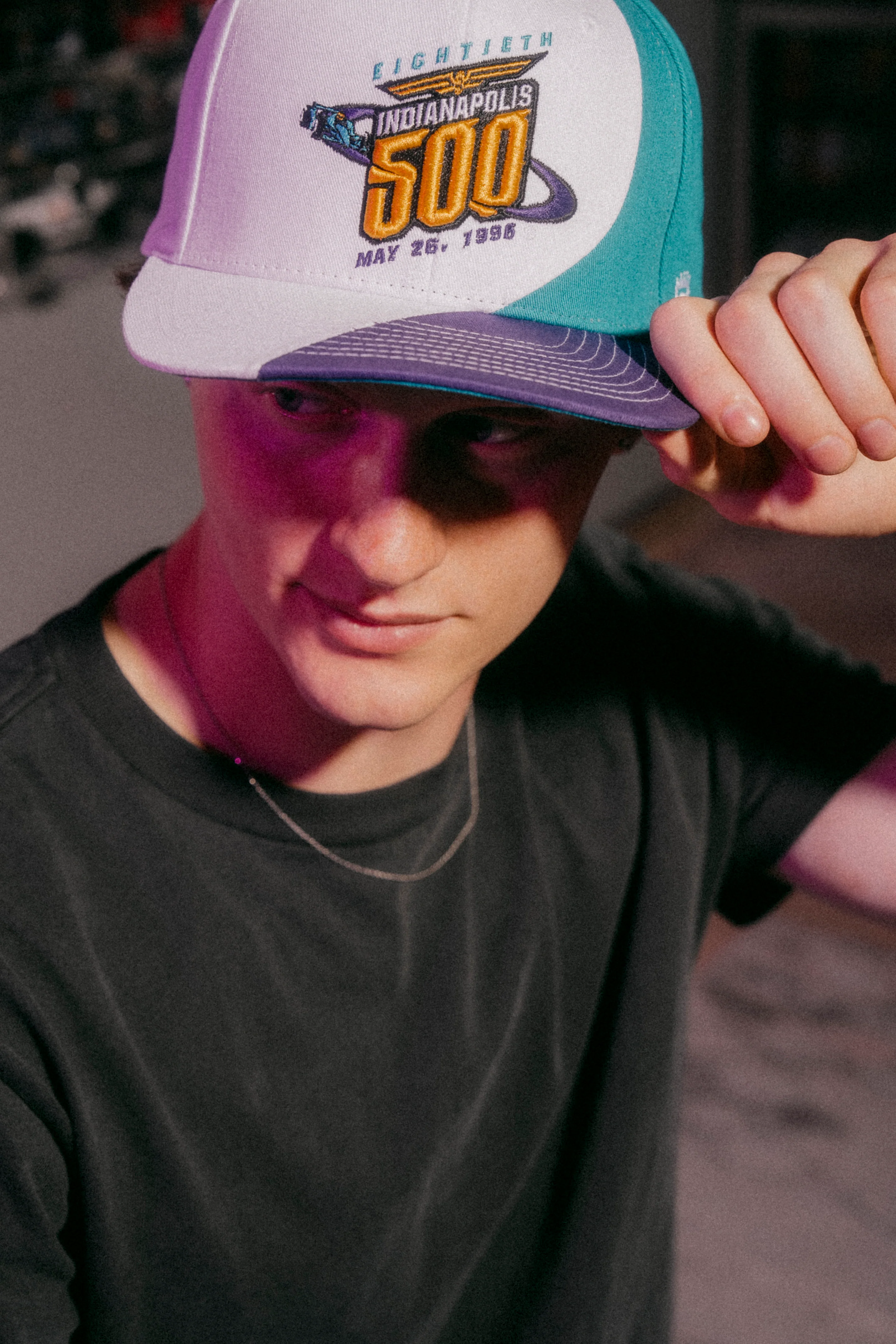 Indianapolis 500 1996 Logo Snapback Hat - Image 4