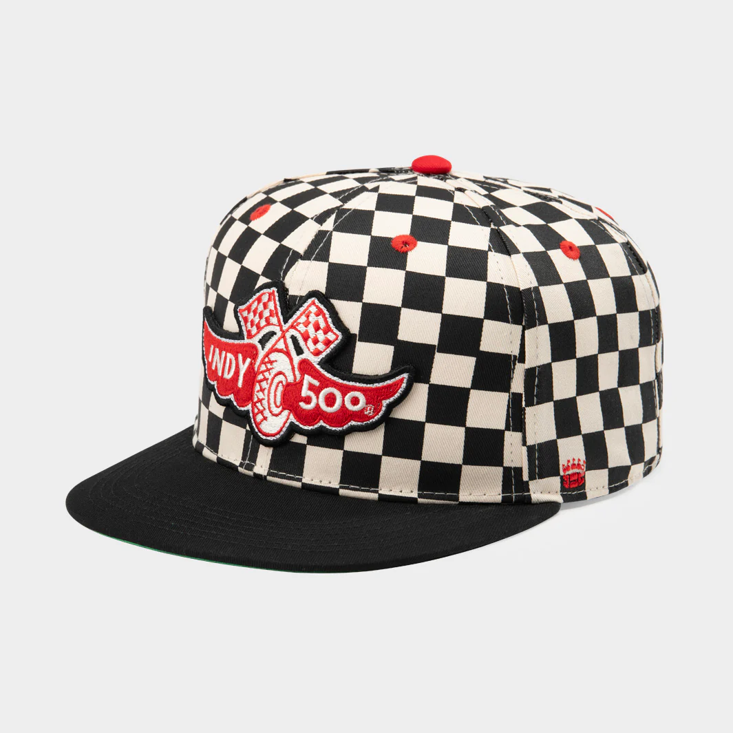 Indianapolis 500 Checkered Line Snapback Hat
