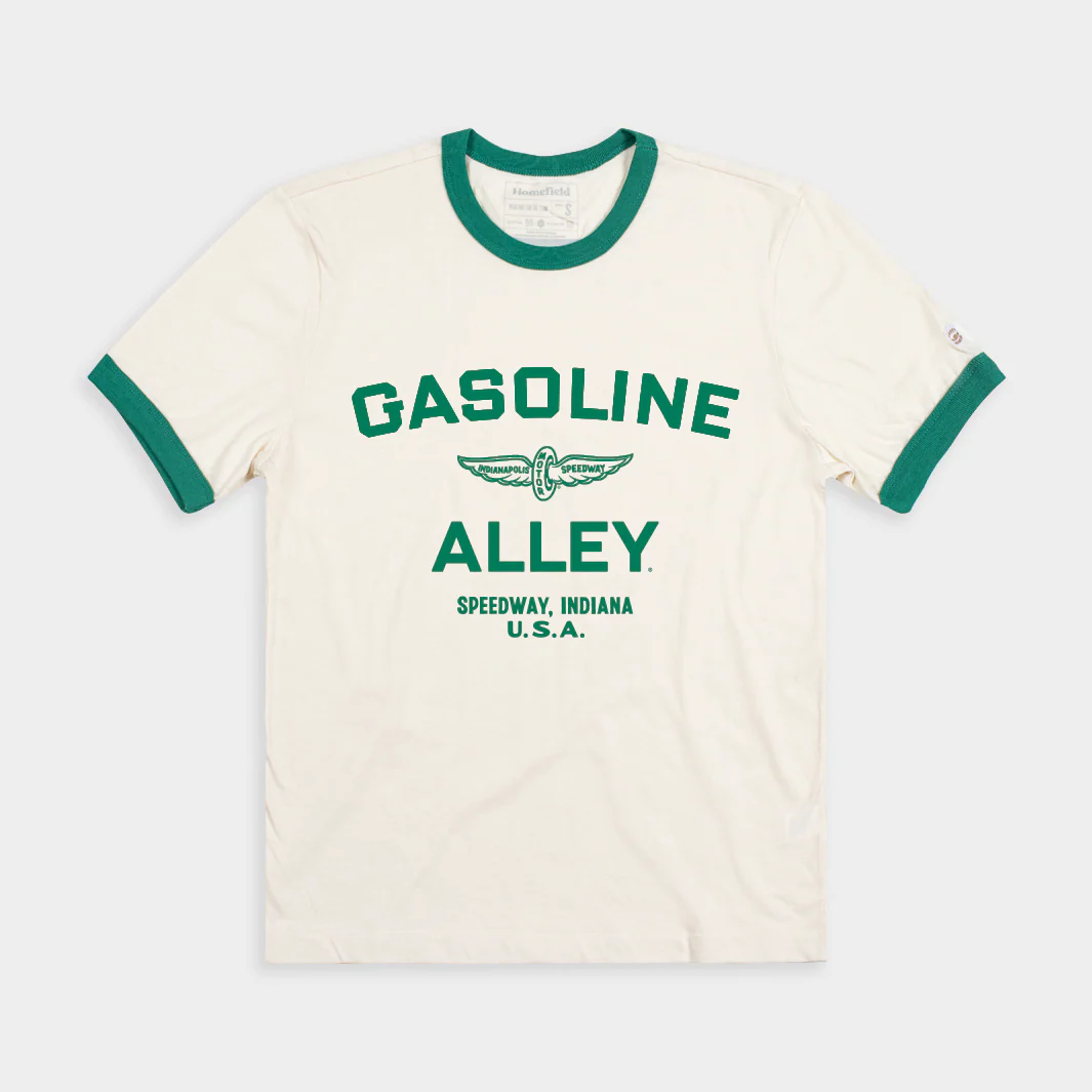 Indianapolis Motor Speedway Gasoline Alley Ringer Tee
