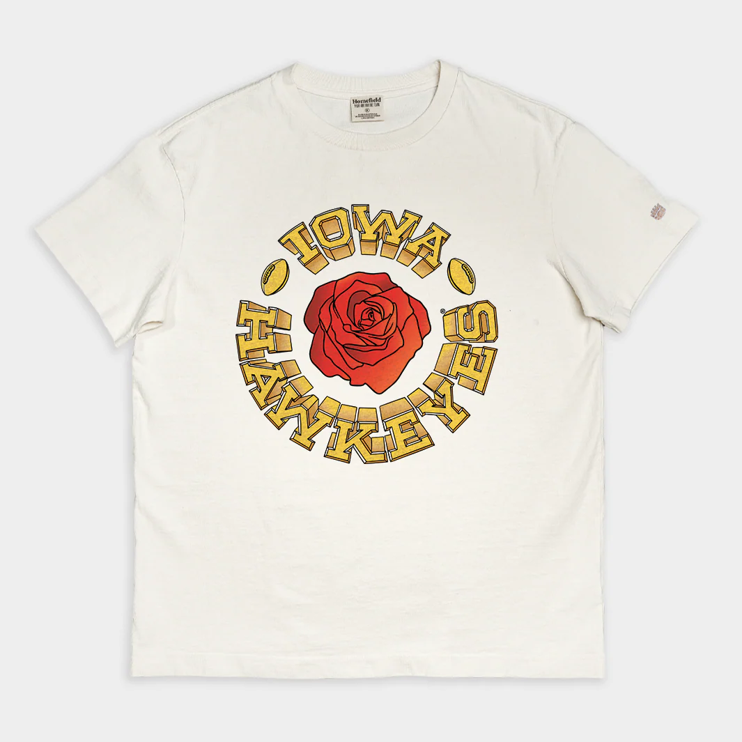 Iowa Hawkeyes Vintage Roses Vintage Heavyweight Tee