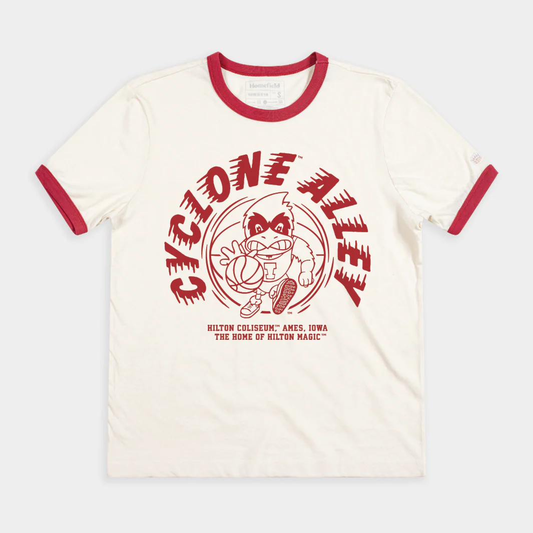 Iowa State "Cyclone Alley" Basketball Ringer Tee