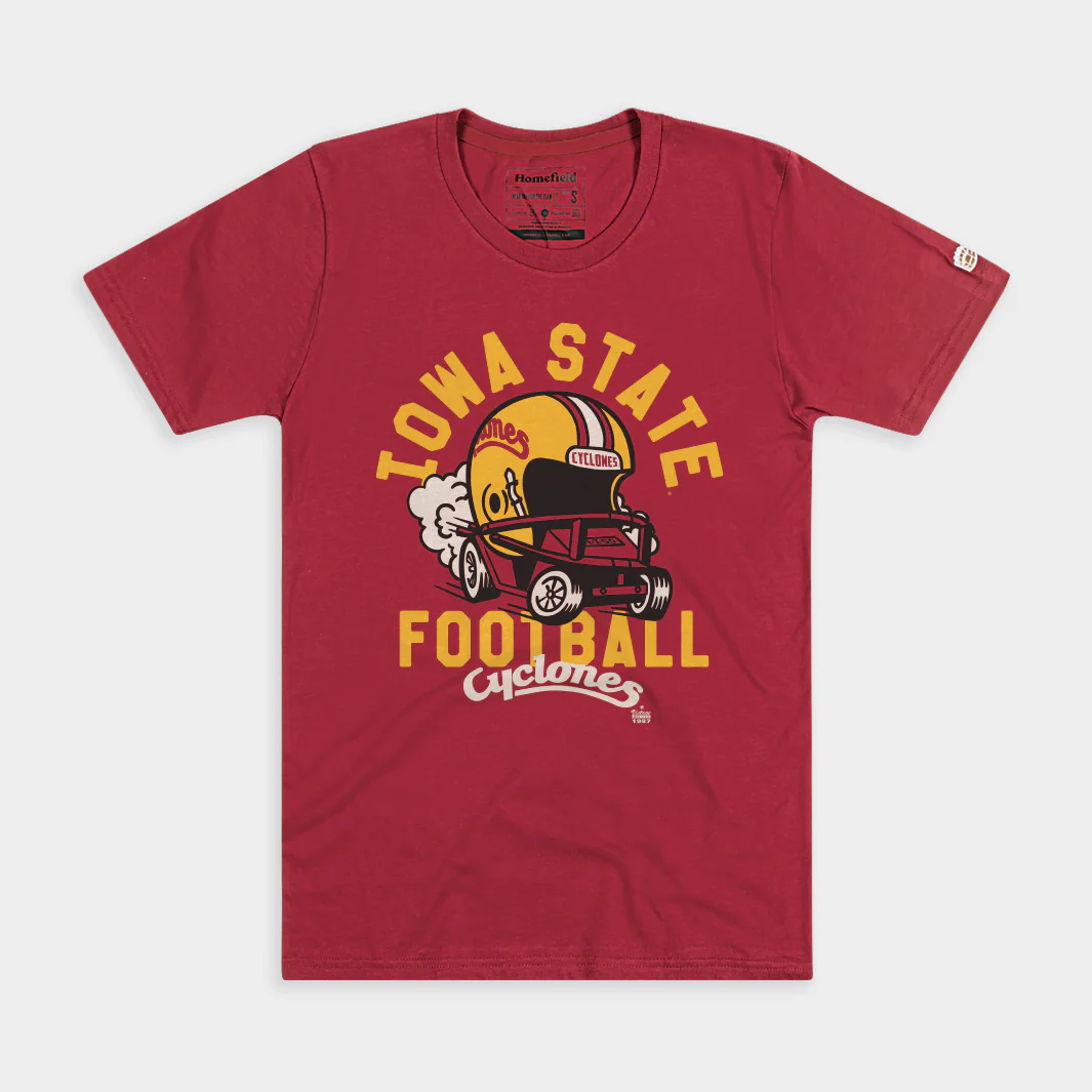 Iowa State Cyclones Football Retro Helmet Tee