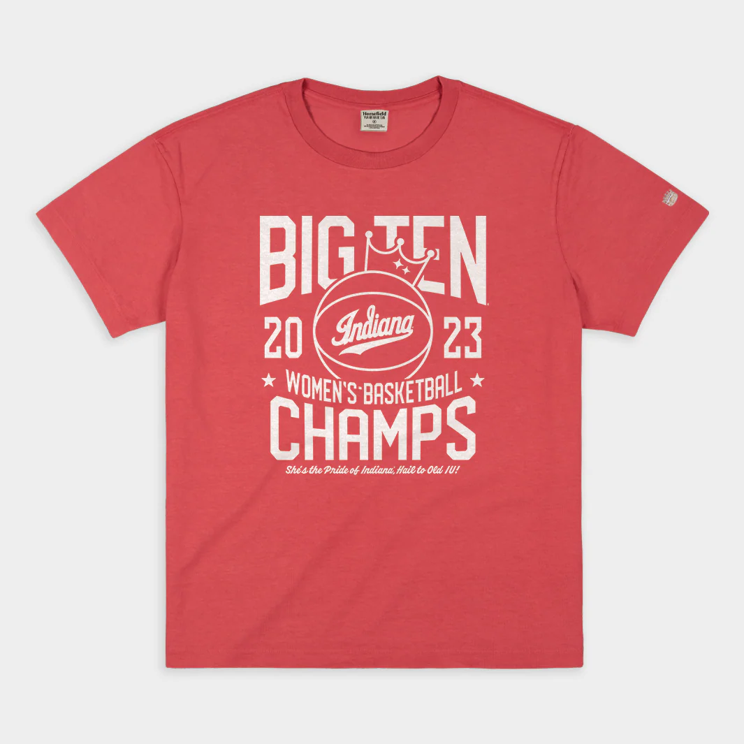IU Women's Basketball 2023 B1G Champs Vintage Heavyweight Tee