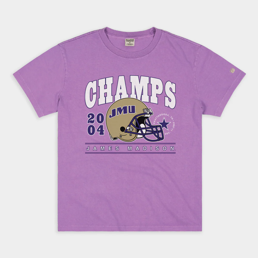 JMU Football 2004 National Champions Vintage Heavyweight Tee
