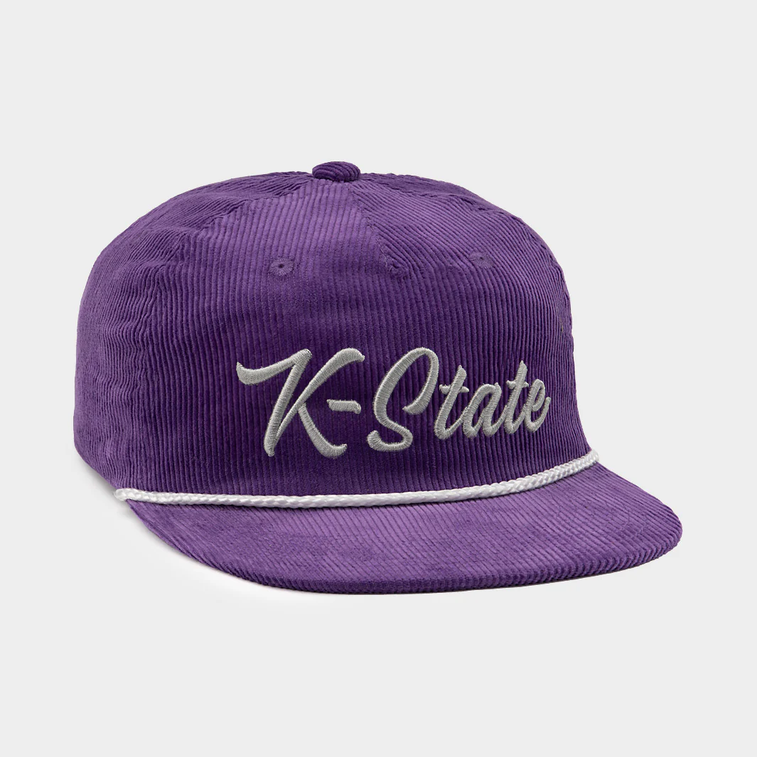 K-State Retro-Inspired Script Corduroy Hat - Image 2