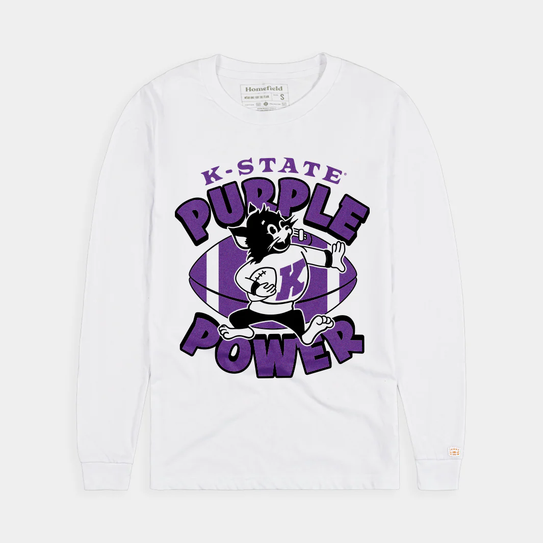 K-State Retro "Purple Power" Football Long Sleeve