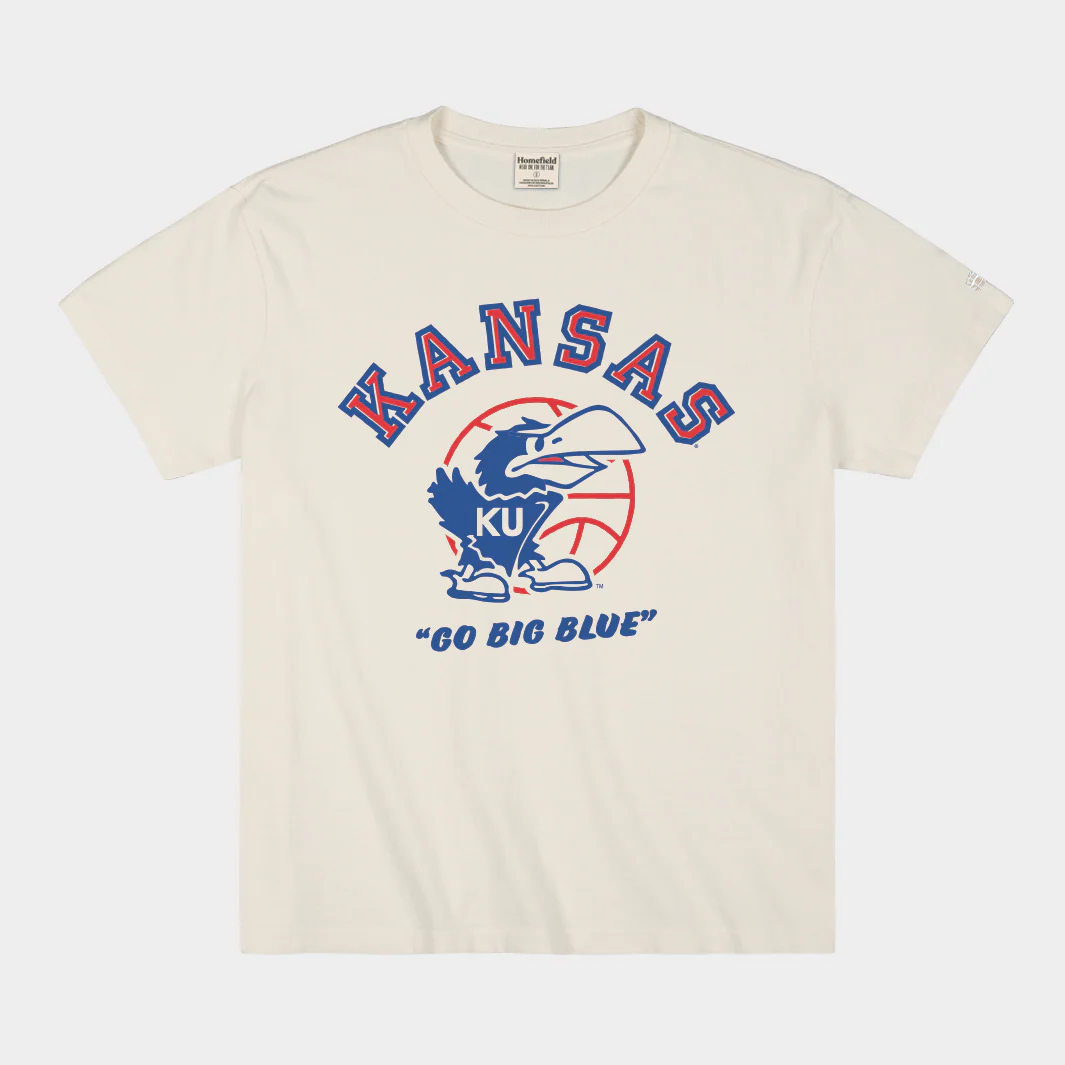 Kansas "Go Big Blue" Basketball Vintage Heavyweight Tee