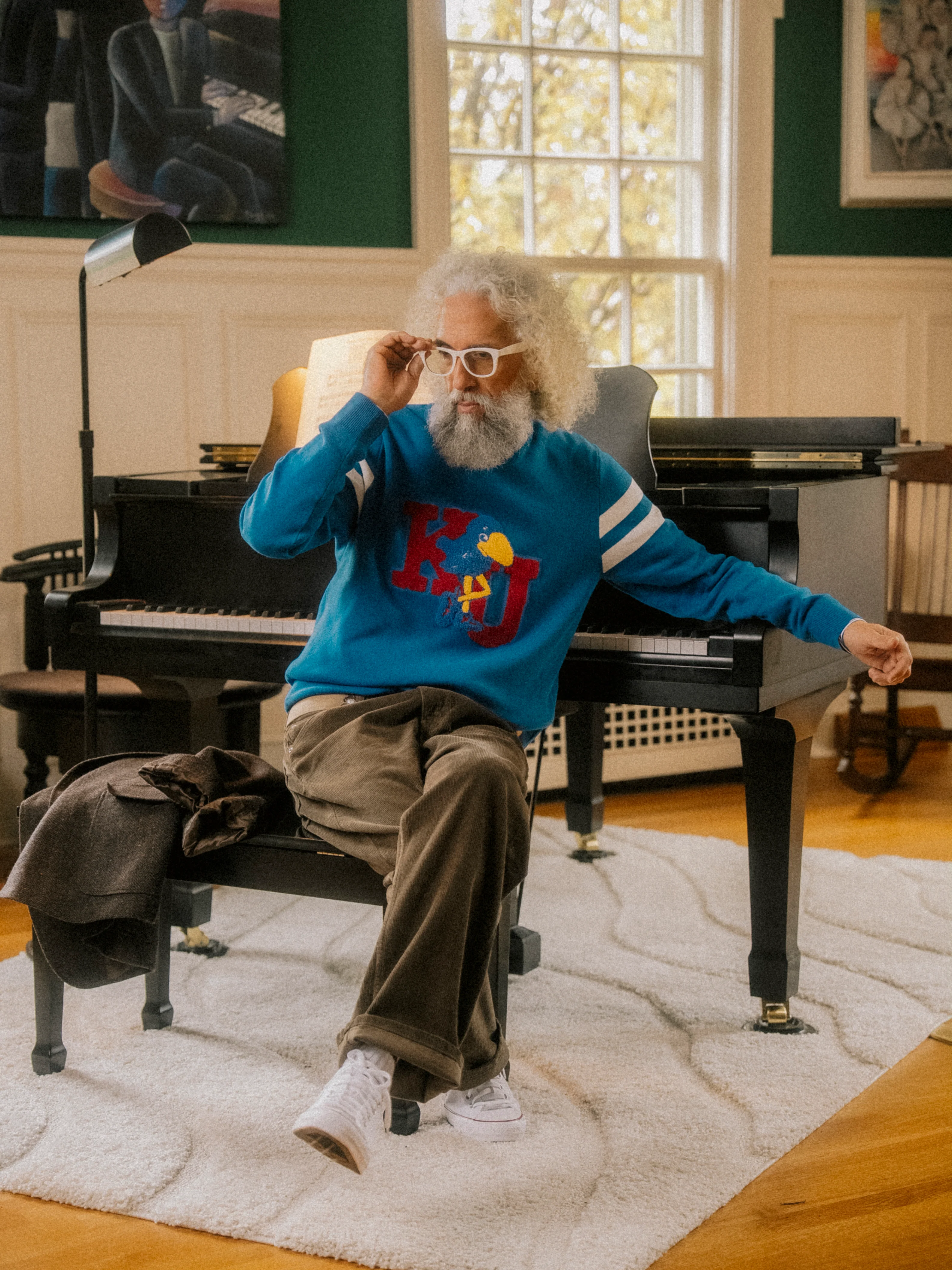 Kansas Jayhawks Vintage Logo Knit Sweater - Image 4
