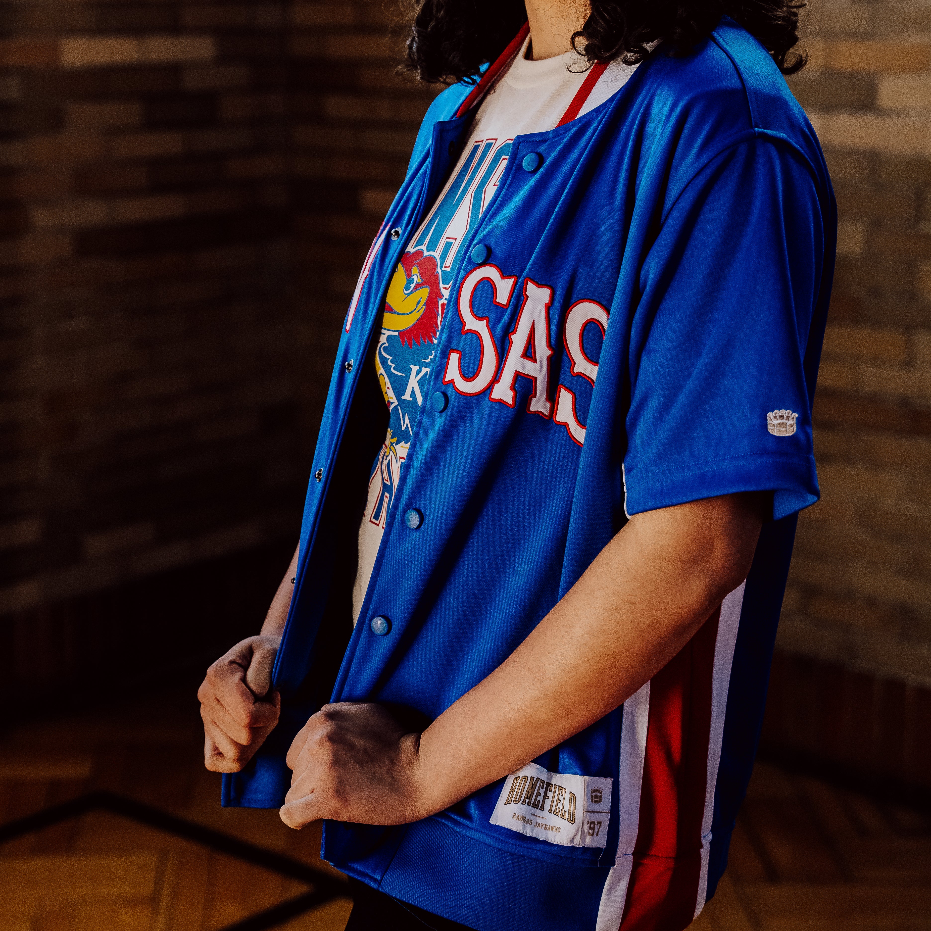 Kansas Men's Basketball 1997 Vintage Shooting Shirt - Image 5