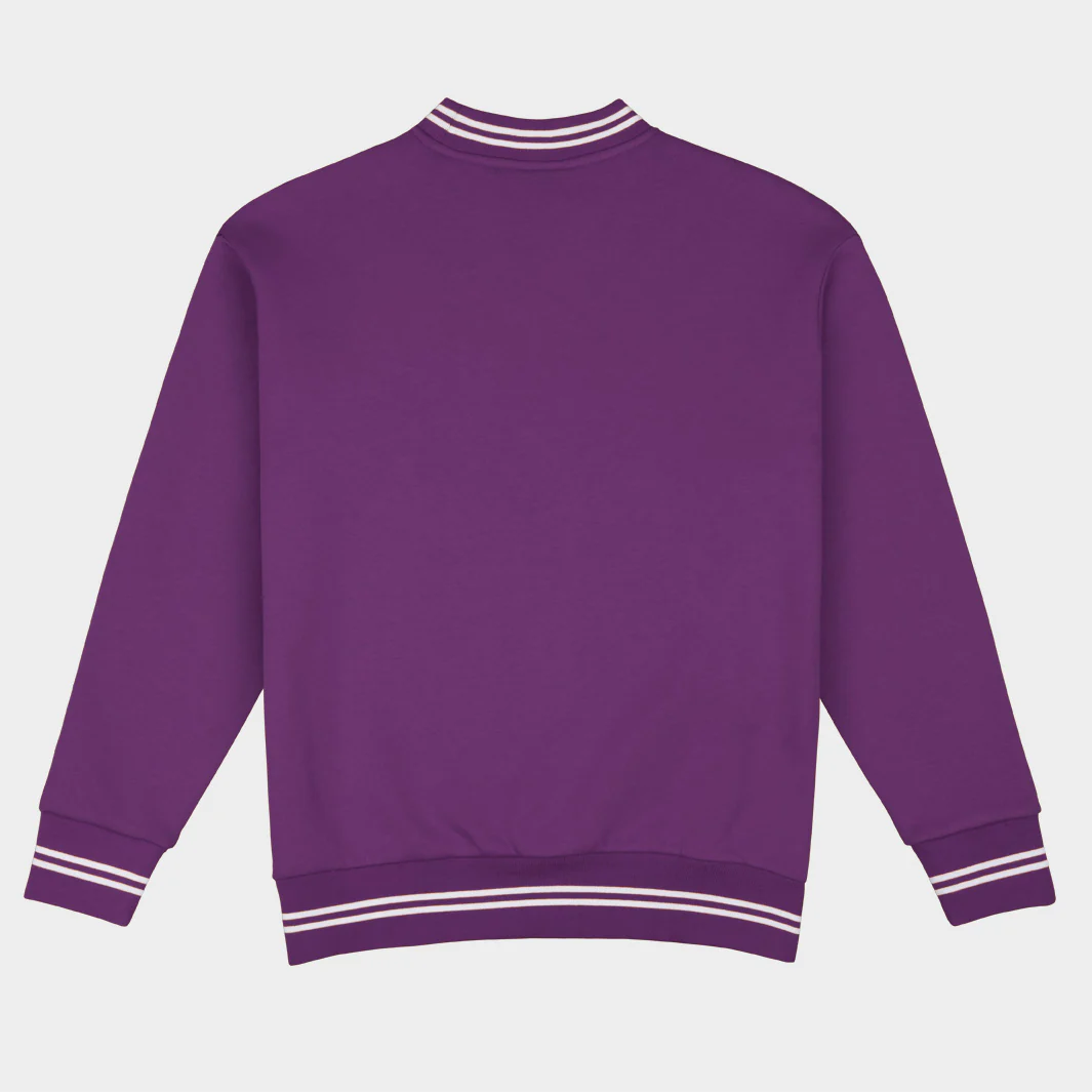 Kansas State Football Embroidered Tri-Stripe Crewneck - Image 2
