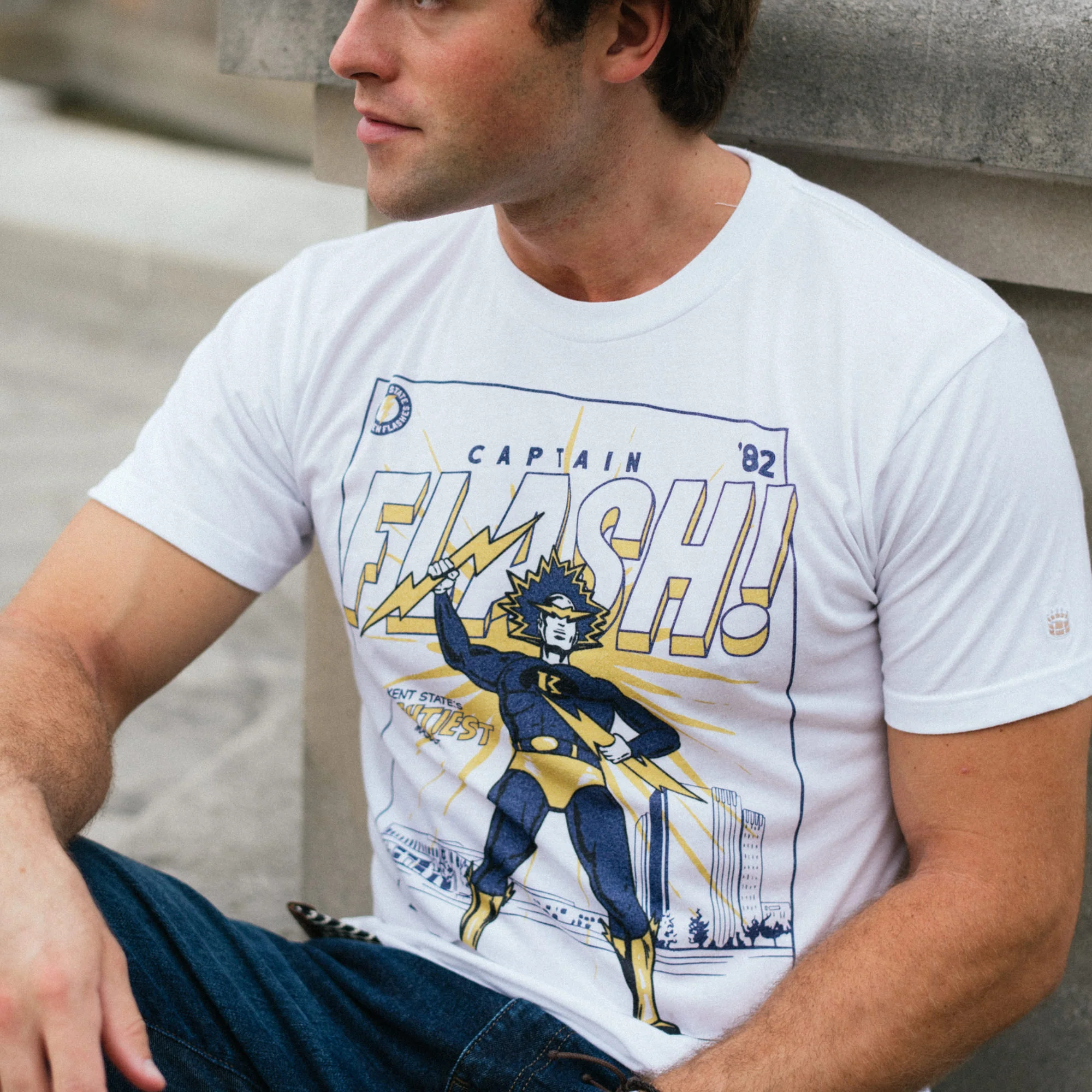Kent State Vintage Captain Flash 1980's Tee - Image 2