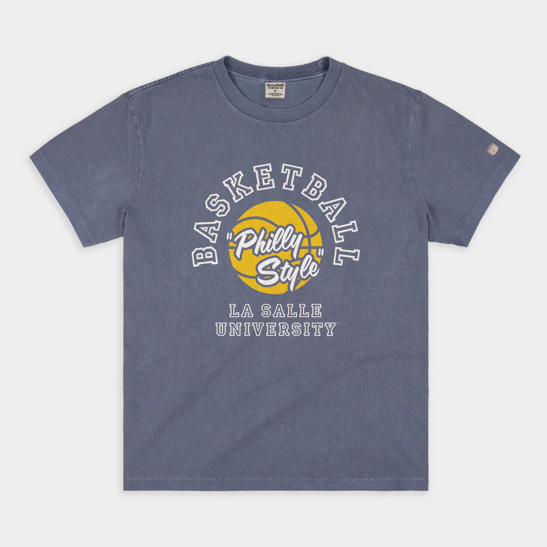 La Salle Basketball "Philly Style" Vintage Heavyweight Tee