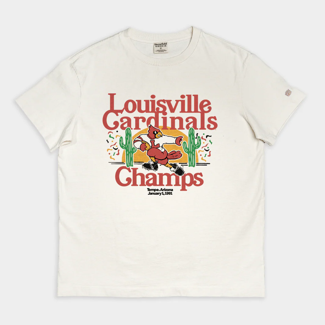 Louisville Cardinals Football 1991 Bowl Champs Vintage Heavyweight Tee