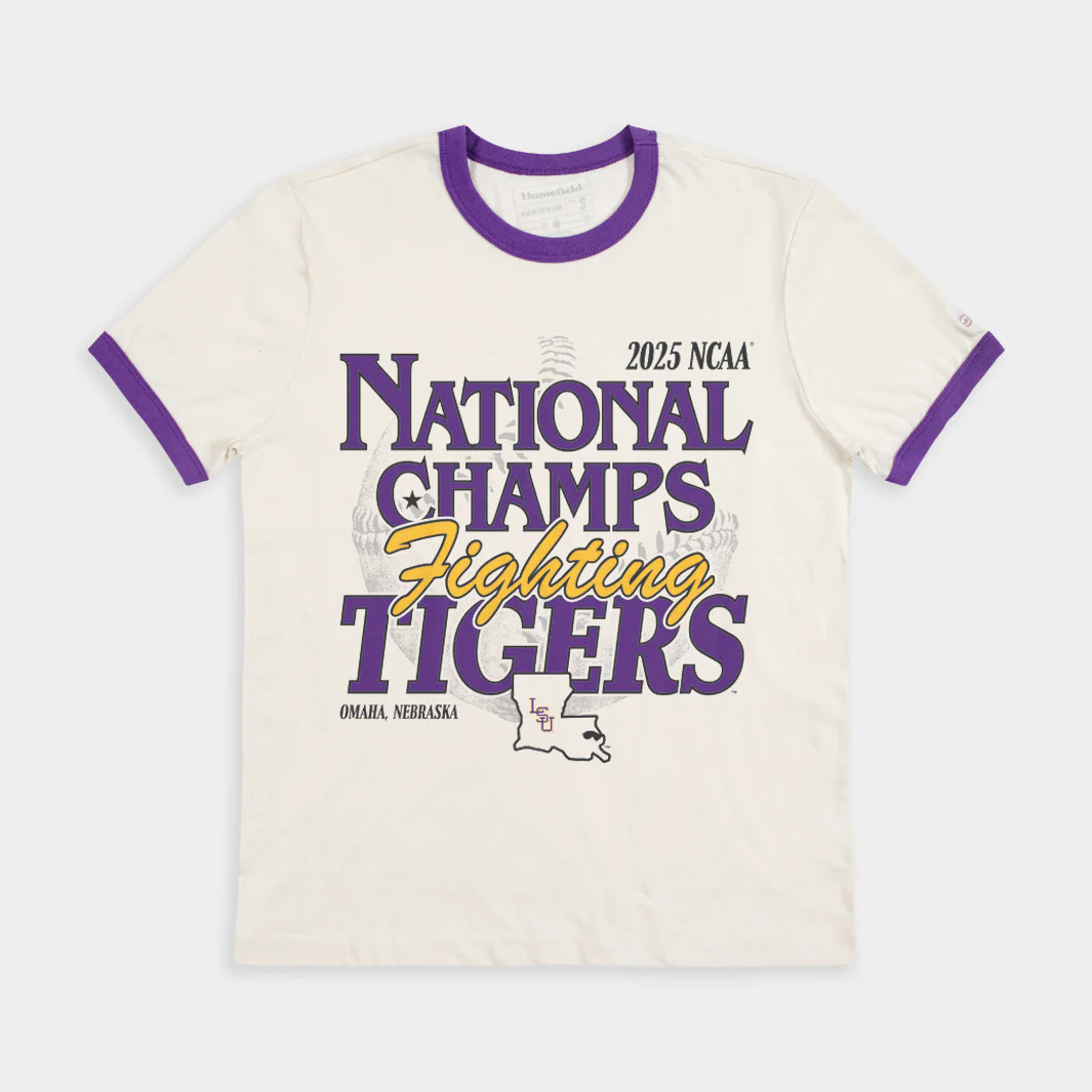 LSU 2025 Baseball National Champs Ringer Tee