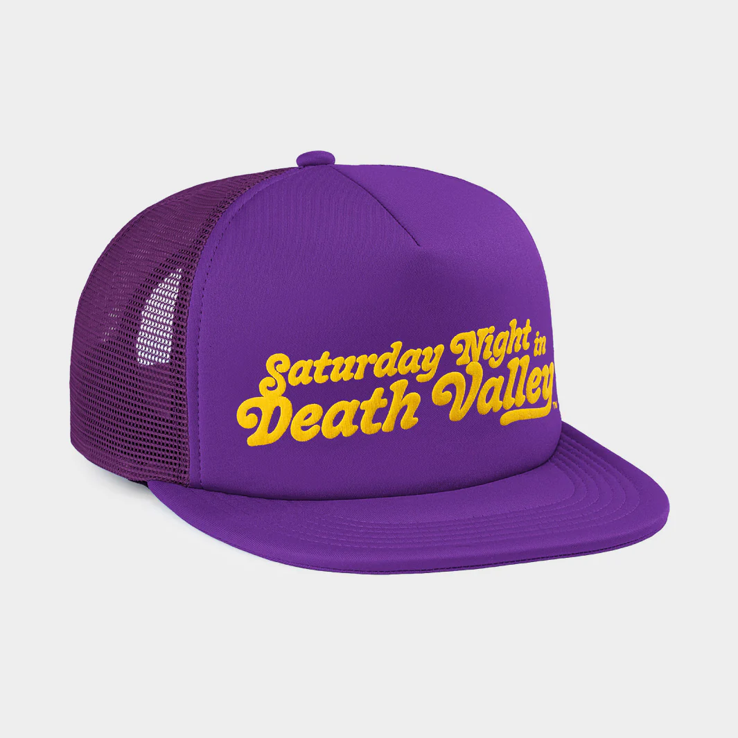 LSU Football "Saturday Night" Puff Ink Trucker Hat - Image 2