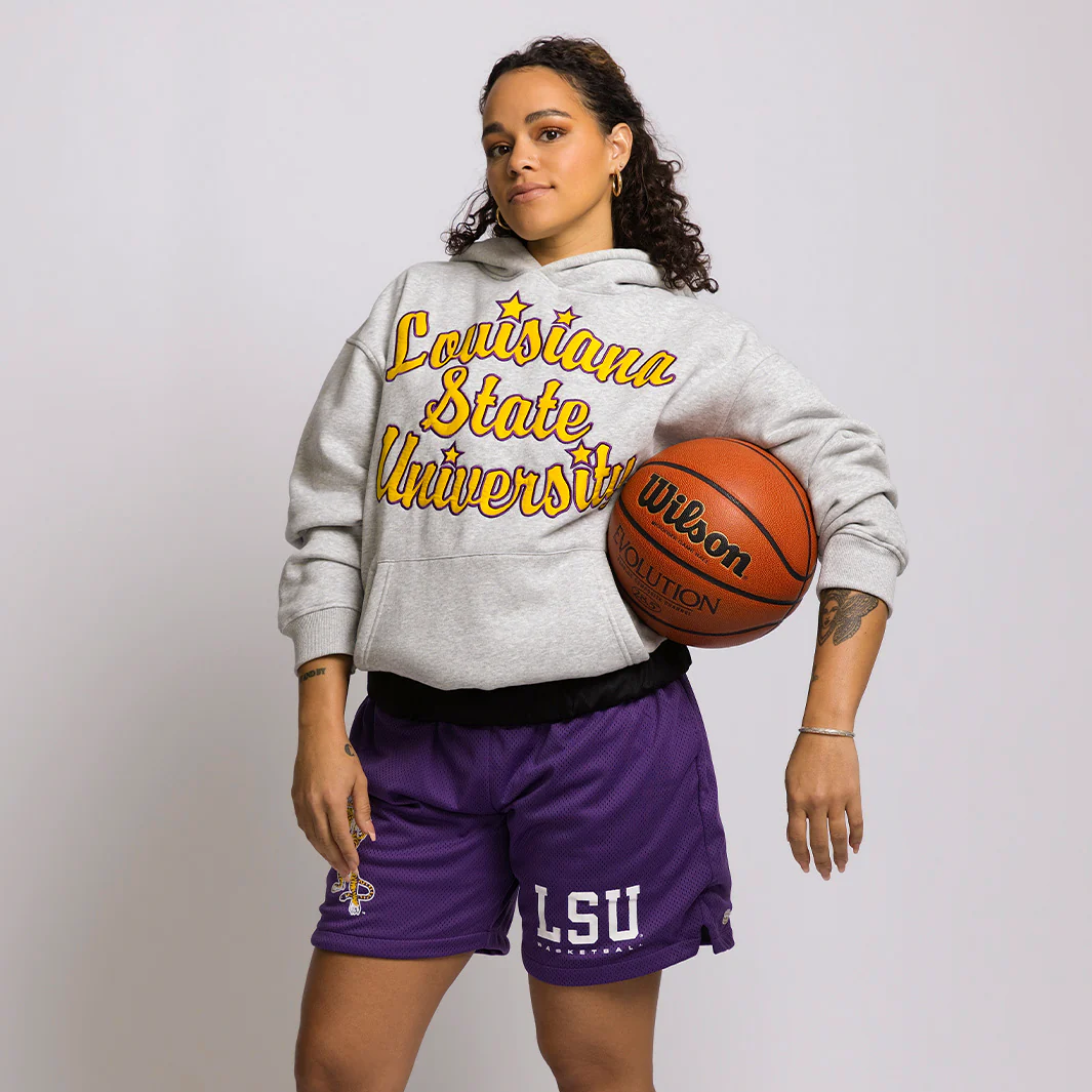 LSU Tigers 1980s Applique Heavyweight Hoodie - Image 4