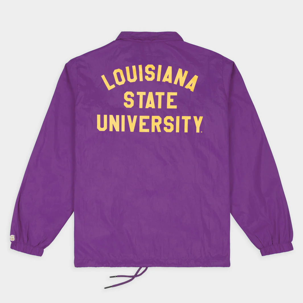 LSU Tigers Roaring Logo Retro Coaches Jacket - Image 2