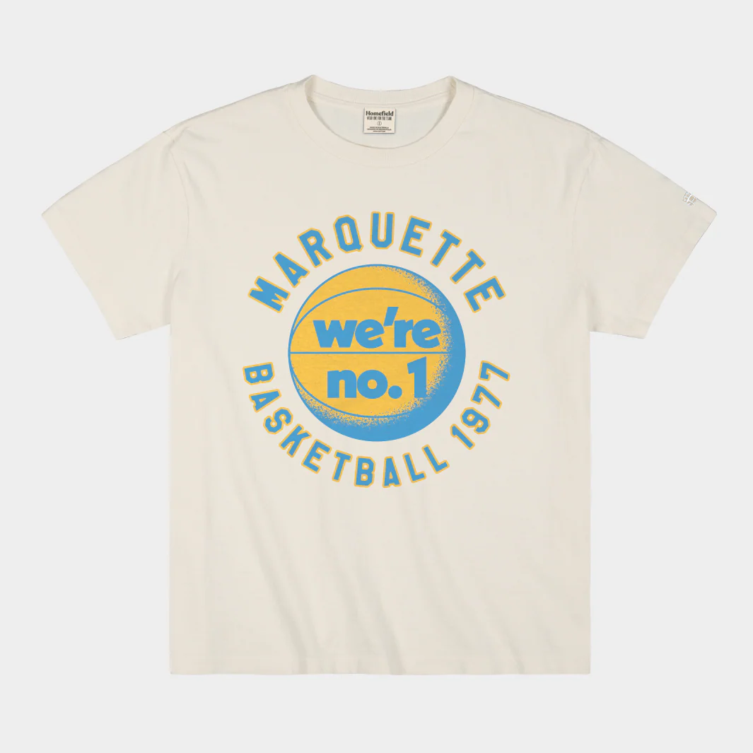 Marquette Basketball 1977 "We're No. 1" Vintage Heavyweight Tee