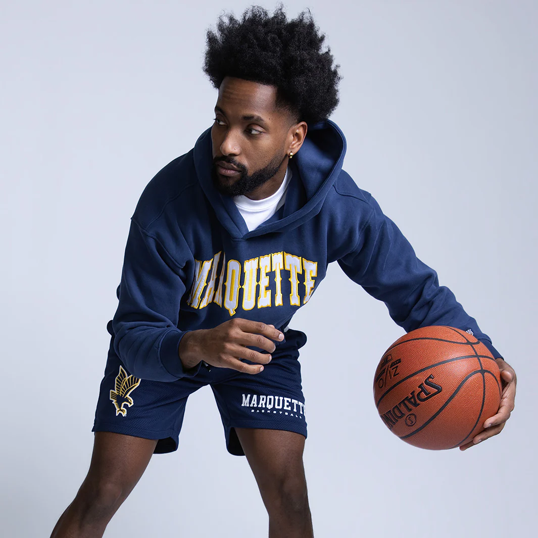 Marquette Golden Eagles 1980s Applique Heavyweight Hoodie - Image 4