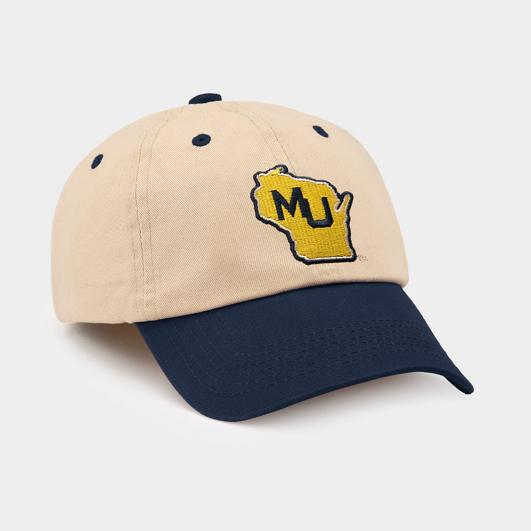 Marquette Retro "MU" Logo Two-Tone Dad Hat - Image 2