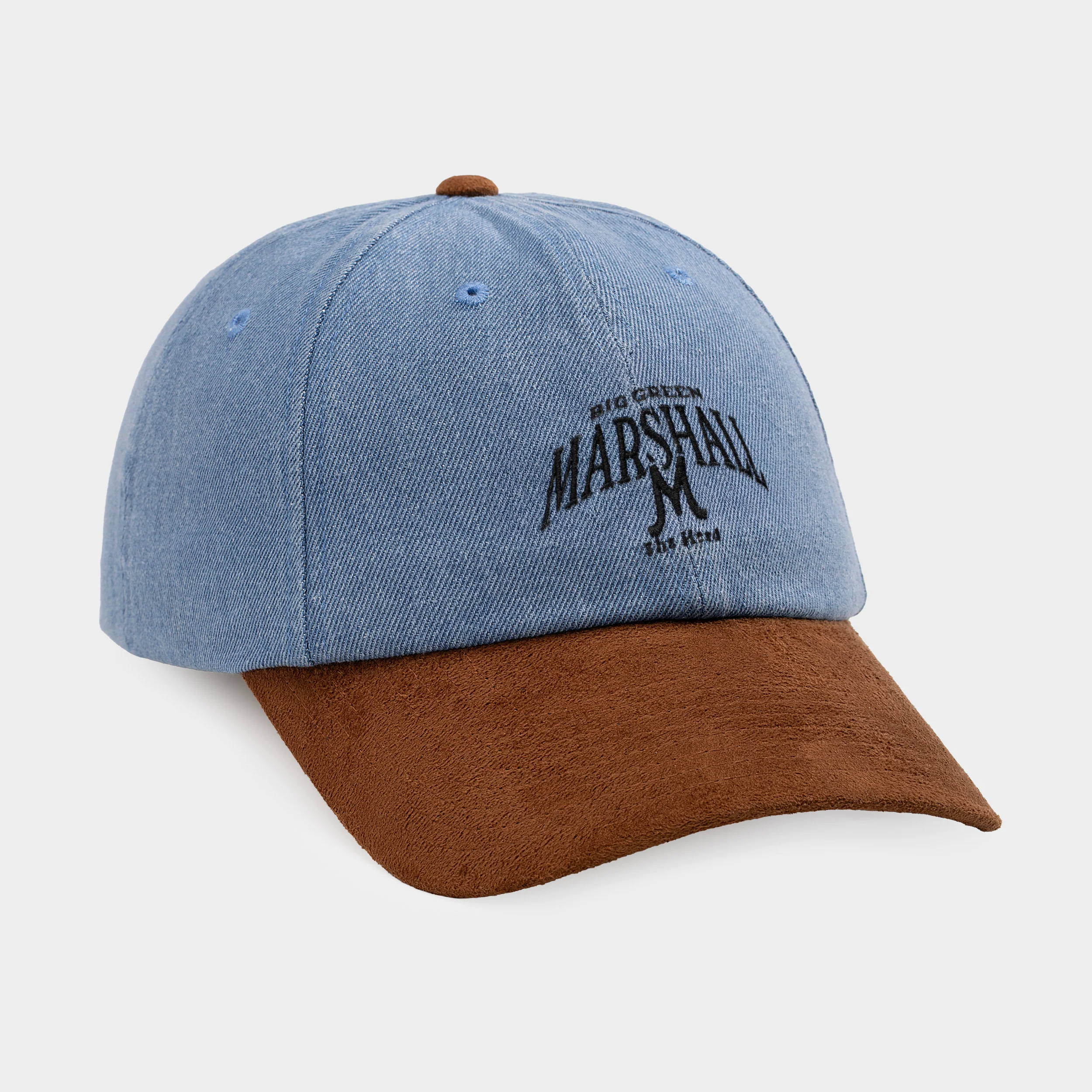 Marshall Thundering Herd Denim and Suede Dad Hat - Image 2