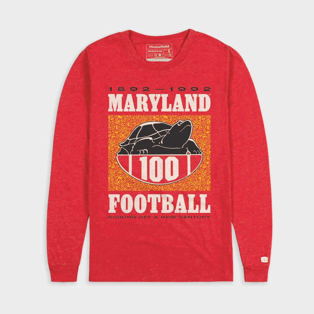 Maryland Football 1892-1992 Centennial Retro Long Sleeve